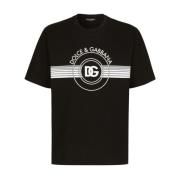 Nero Logo Print T-Shirt Dolce & Gabbana , Black , Heren