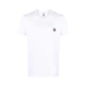 Logo-geborduurd Wit T-shirt Dolce & Gabbana , White , Heren