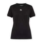 T-shirt met logo Dolce & Gabbana , Black , Dames