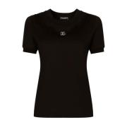 Luxe Dames T-Shirt - N0000 Dolce & Gabbana , Black , Dames