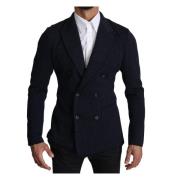 Stijlvolle Dotted Double Breasted Blazer Dolce & Gabbana , Blue , Here...