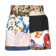 Patchwork Print Hoge Taille Shorts Dolce & Gabbana , Multicolor , Dame...