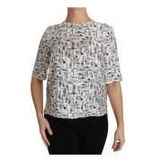 Muziekinstrumenten Zijden Blouse Dolce & Gabbana , White , Dames