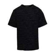 Zwarte T-shirts en Polos met Girocollo Flock MC Dolce & Gabbana , Blac...