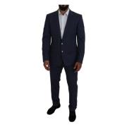 Blauw wollen Martini 3-delig Slim Fit pak Dolce & Gabbana , Blue , Her...