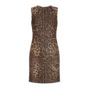 Jurk met dierenmotief Dolce & Gabbana , Brown , Dames