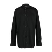 Zwarte Katoenmix Overhemd met Lange Mouwen Dolce & Gabbana , Black , H...