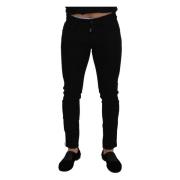 Zwarte Katoenen DG Crown Heren Denim Jeans Dolce & Gabbana , Black , H...