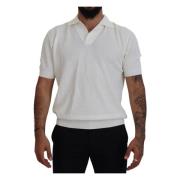 Witte Katoenen Kraag T-shirt Dolce & Gabbana , White , Heren