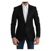 Zwarte Slim Fit Martini Blazer Dolce & Gabbana , Black , Heren