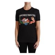 Zwarte #ImAChristmasTree Crewneck T-shirt Dolce & Gabbana , Black , Da...