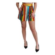 Levendige Multicolor Mini Shorts Dolce & Gabbana , Multicolor , Dames