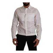 Witte Katoenen Knoop-Down Kraag Shirt Dolce & Gabbana , White , Heren