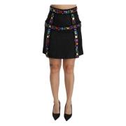 Kristalversierde hoge taille rok Dolce & Gabbana , Black , Dames