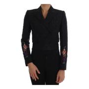 Luxe Brokaat Blazer Jas Dolce & Gabbana , Black , Dames