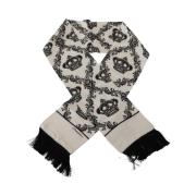 Zijden sjaal met koninklijke kroonprint Dolce & Gabbana , Multicolor ,...