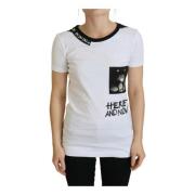 Dames Logo Crew Neck T-shirt Dolce & Gabbana , White , Dames