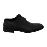 Zwarte Leren Jurkschoenen Dolce & Gabbana , Black , Heren