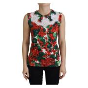 Witte Bloemen Wollen Kant Vest Tanktop Dolce & Gabbana , Multicolor , ...