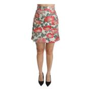 Bloemenrok met logodetails Dolce & Gabbana , White , Dames