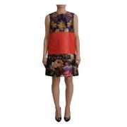 Multicolor Jacquard Shift Jurk Dolce & Gabbana , Multicolor , Dames