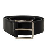 Vintage Stalen Logo Gesp Riem Dolce & Gabbana , Black , Heren