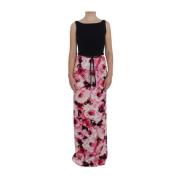 Bloemenprint Maxi Sheath Jurk Dolce & Gabbana , Pink , Dames