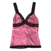 Roze Kant Zijden Camisole Top Dolce & Gabbana , Pink , Dames