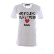 Steun Vrouwenrechten T-shirt Dolce & Gabbana , White , Dames