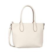 Emilia Tote Bag - Wit Leer/Polyurethaan Gabor , White , Dames