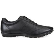 Zwarte Veterschoenen voor Heren Geox , Black , Heren