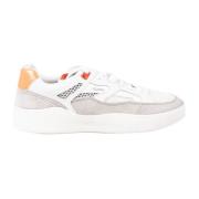 Ronde Neus Veterschoenen Geox , White , Heren