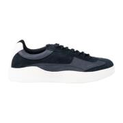 Vetersneakers met ronde neus Geox , Blue , Heren