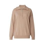 Gebreide kleding met V-hals Lexington , Beige , Dames