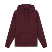 Burgundy Pullover Hoodie - Klassieke Stijl Lyle & Scott , Red , Heren