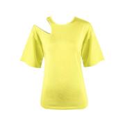 Gele Gebreide Top met Schouderuitsnijding Nina Ricci , Yellow , Dames