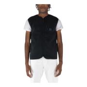 Heren Fleece Vest Rains , Black , Heren