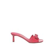 Roze Patent Leren Hakken Muiltjes Salvatore Ferragamo , Pink , Dames