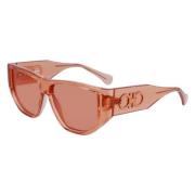 Zonnebril Sf1077S Salvatore Ferragamo , Red , Unisex