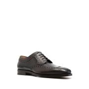 Blu Calf Hickory Pala Vega Leren Schoenen Salvatore Ferragamo , Brown ...