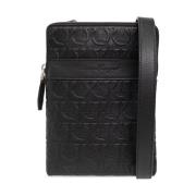 Gancini Geëmbosseerde Leren Crossbody Tas Salvatore Ferragamo , Black ...