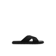 ‘Fenice’ slippers Salvatore Ferragamo , Black , Heren