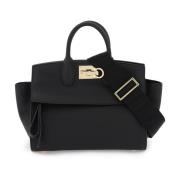 Studio tas van generfd leer met Gancini motief Salvatore Ferragamo , B...