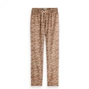 Mid Rise Elastische Straight Broek Scotch & Soda , Brown , Dames