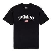 T-Shirts Sebago , Blue , Heren