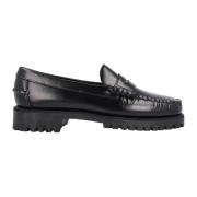 Zwarte Leren Instap Mocassins Sebago , Black , Dames