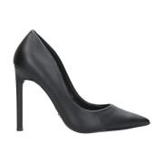 Zwarte Leren Stilettohak Steve Madden , Black , Dames