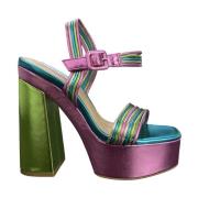 Multicolor Blokhak Sandalen voor Dames Steve Madden , Multicolor , Dam...