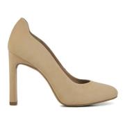 Klassieke Leren Pumps Unisa , Beige , Dames