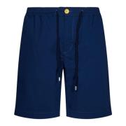 Blauwe Casual Shorts met Elastische Tailleband Vilebrequin , Blue , He...